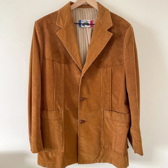 Vintage 1970s Brad Whitney Corduroy Suede Jacket - Picture 1 of 5